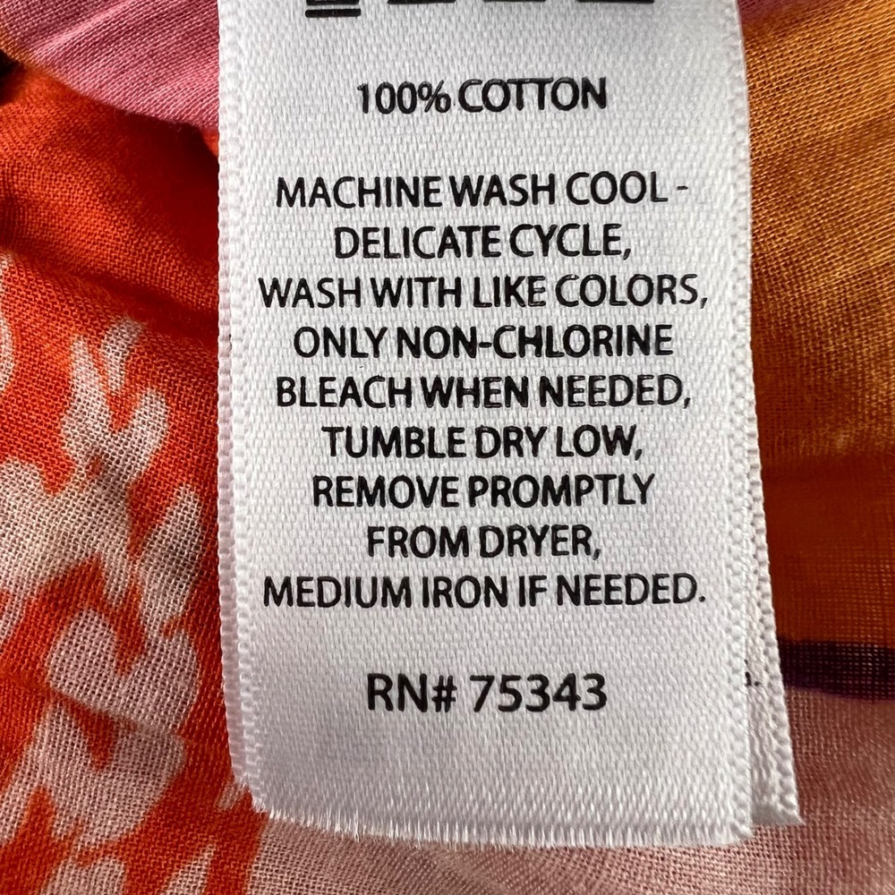 New Haute Hippie Tropical Print Drawstring Pants Pink Orange Yellow Palm Tree XL - Picture 12 of 13